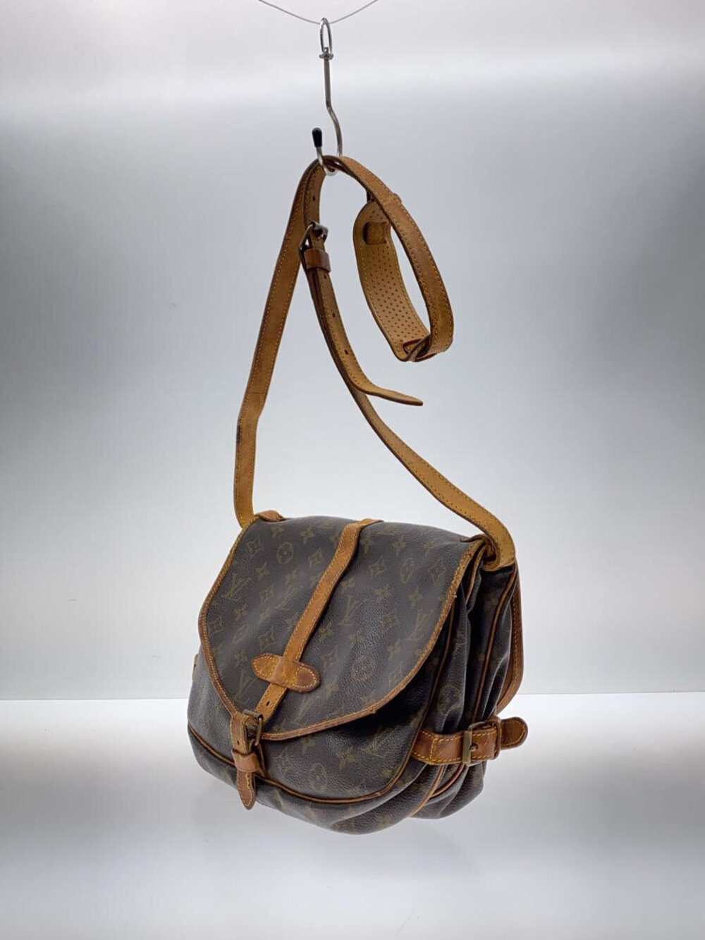 Louis Vuitton Brown Canvas Saumur Brown